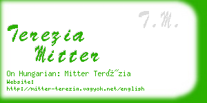 terezia mitter business card